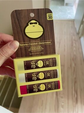Sun Bum SPF 30 Sunscreen Lip Balm Trio - Banana, Coconut, Watermelon